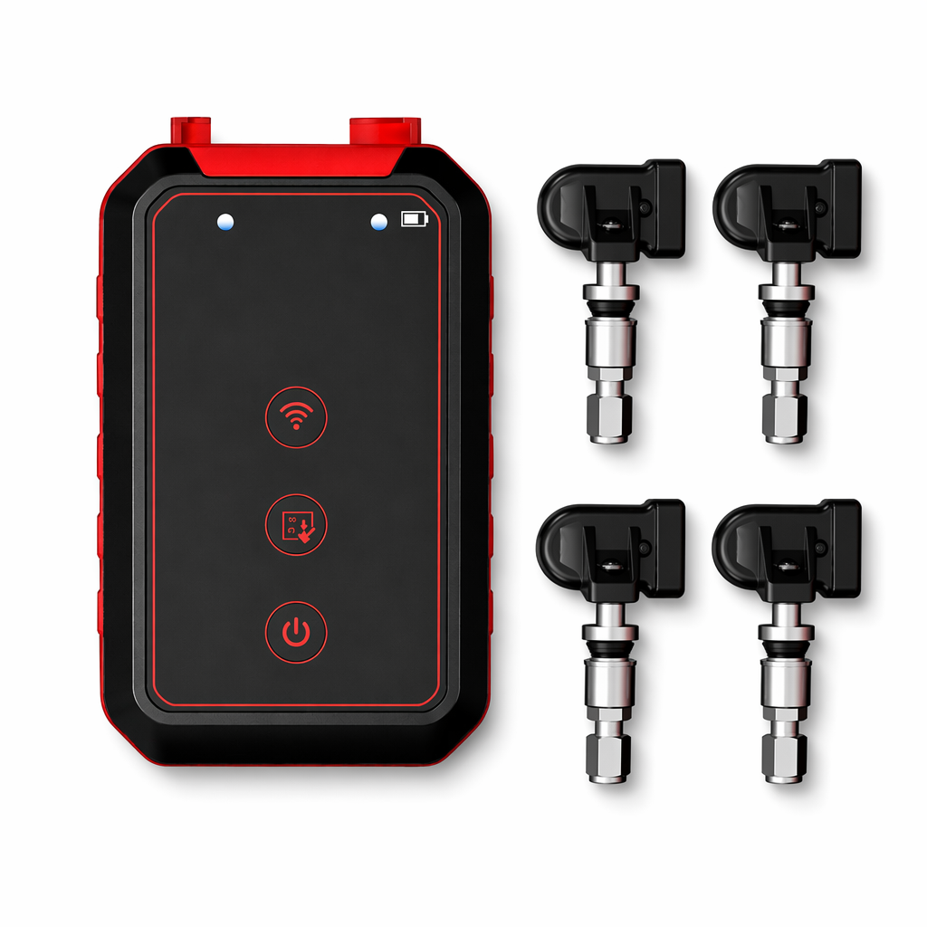 Bluetooth universal TPMS program tool with four programmable valve sensors