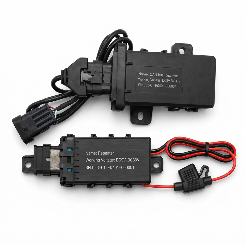 CAN Bus TPMS receiver and signal repeater for J1939 truck and bus tire pressure monitoring