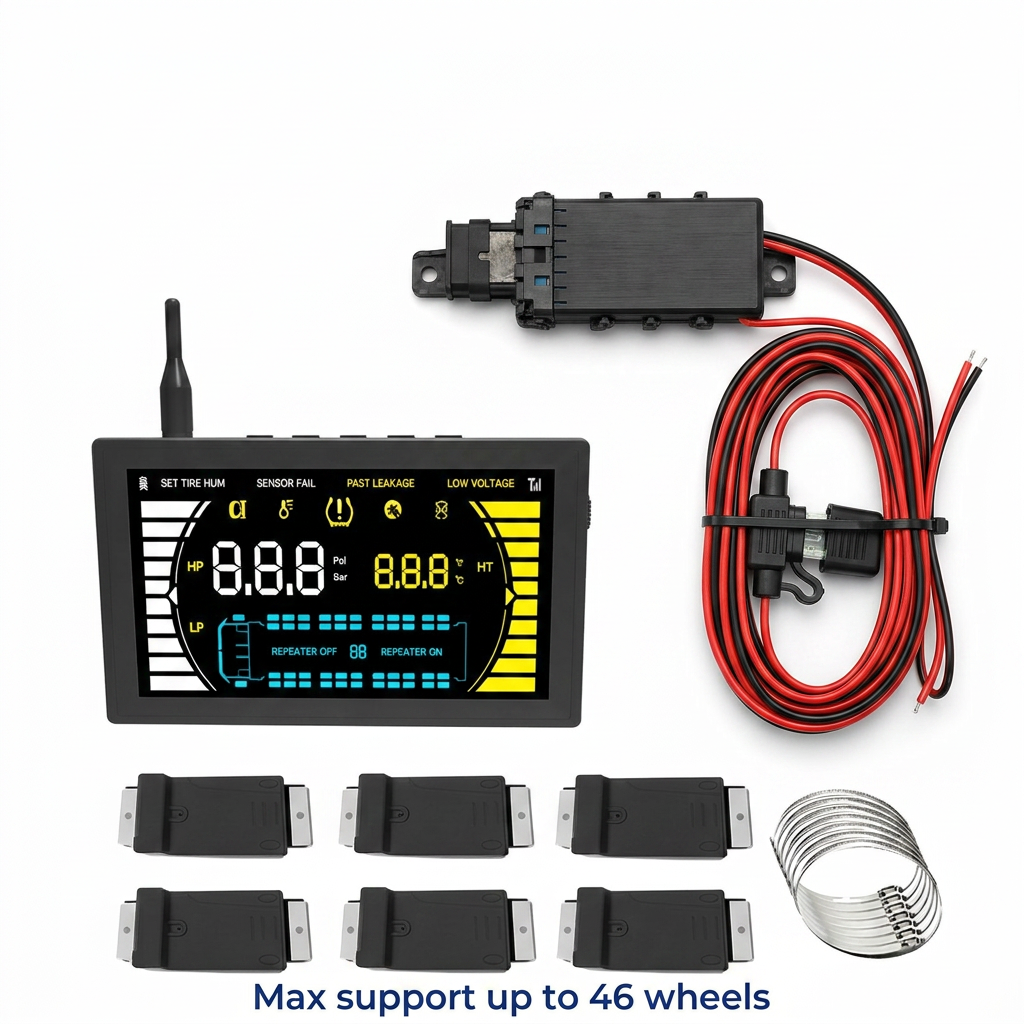 Truck TPMS system for commercial trucks, buses and trailers