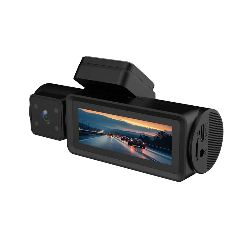MXC-849 2K+1K+1K triple channel car dash cam with cabin camera and display