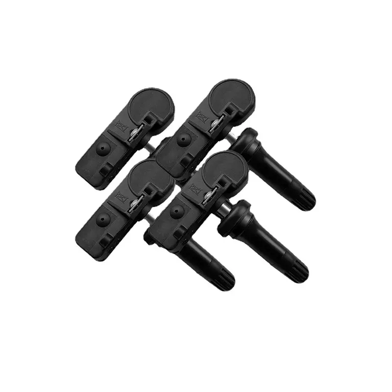 Set of four AR01 OEM TPMS Sensor units with black valve stems