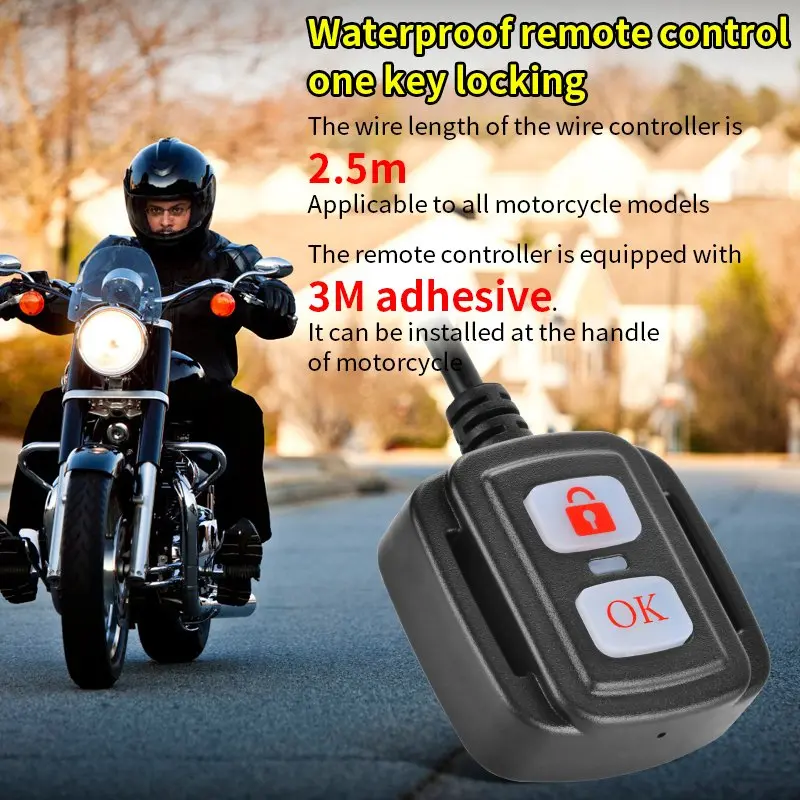 SE65 waterproof wired motorcycle dashcam remote control with one-key video locking
