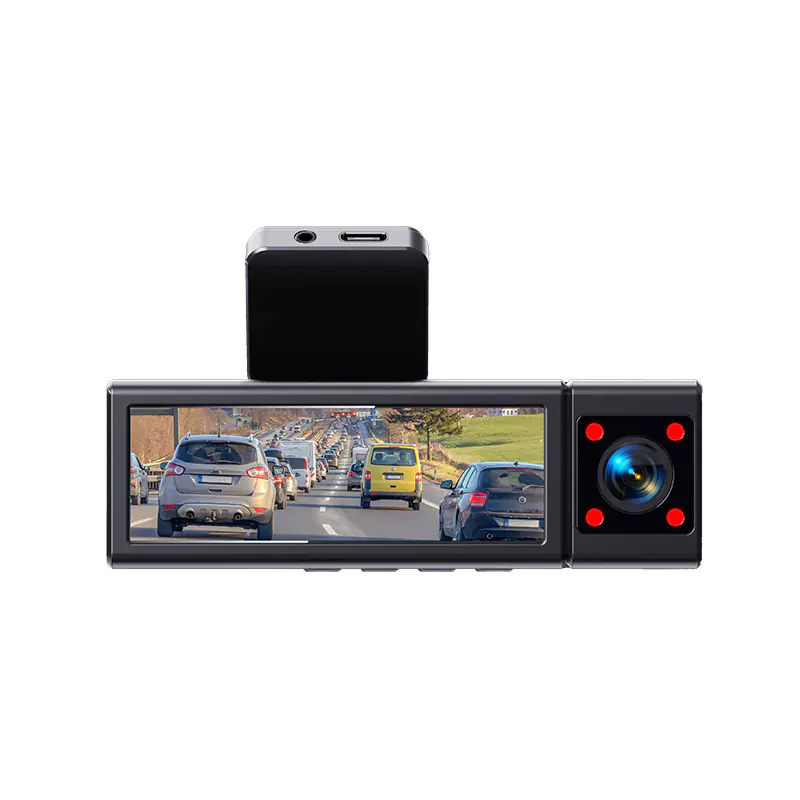 MXC-847 4K+1K+1K triple channel car dash cam with rear display